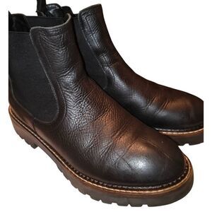 Caslon Miller Water Resistant Lug Chelsea Boots Women's Size 5 black leather ela